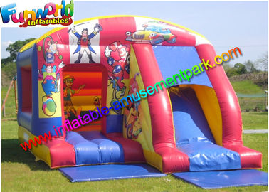 0.55mm PVC Tarpaulin Inflatable Bouncer Slide Beautiful Printing Bouncer Combo