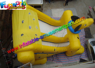 Water Proof Inflatable Dry Slide Yellow Funny Dog Slide For Children