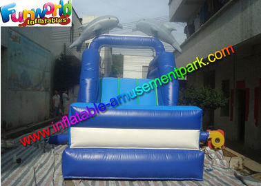 Commercial PVC Tarpaulin Blue Kids Water Slide Inflatable Water Game Toys