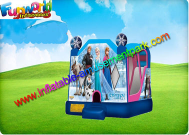 Hot Frozen Combo Slide Inflatable , Inflatable Jumping Slide With PVC