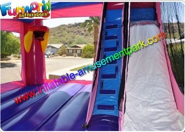 Hot Frozen Combo Slide Inflatable , Inflatable Jumping Slide With PVC