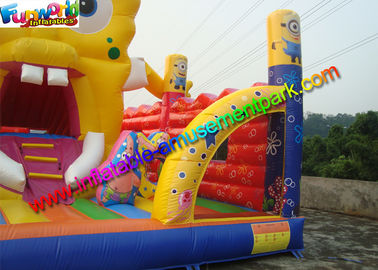 Minion / Spongebob Inflatable Bouncer Amusement Park Slide PVC Vinyl