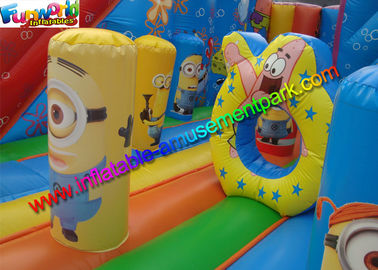 Minion / Spongebob Inflatable Bouncer Amusement Park Slide PVC Vinyl