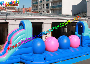 Amusement Park Inflatable Sports Games Sport Wipe Out Ball Challenge With PVC