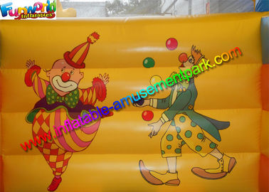 Garden Clown Balloon Inflatable Bounce House , PVC inflatable Jumping Castles For Kids