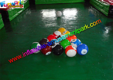 Custom Inflatable Sports Games , Inflatable Billiards Table With Snooker Soccer Ball
