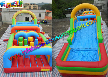 Customized Interactive Inflatable Obstacle Course Game With Inflated Pool