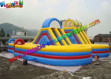 Popular Sport Inflatables Obstacle Course , inflatable assault course With Playground