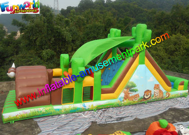 Outdoor inflatable assault course , backyard obstacle course inflatable