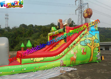 Customized Jungle Interactive inflatable obstacle course for adults With 18m