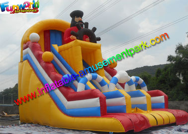 Customized Pirate Inflatable Slide Three Lane , inflatable kids slide