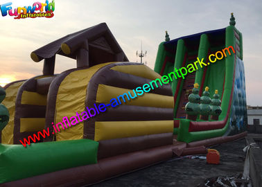 Hot Jungle Zip Line Commercial Inflatable Slide 18m x 6m x 9m Size