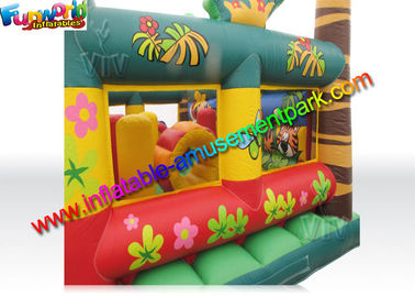 Customised Kids Lovely Commercial Bouncy Castles Tiger Shaped 6.2 X 5.3 X 3.7