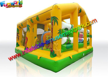 Good Quality Inflatable Jungle Combo , PVC Inflatable Castle Bouncer With Slide For Sale