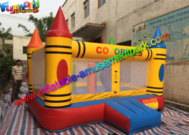 Customized Inflatable Commercial Bouncy Castles / House With 0.55mm PVC Tarpaulin