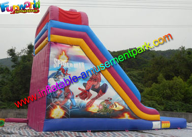 Spiderman Outdoor Inflatable Water Slides 0.55mm PVC Tarpaulin Waterproof