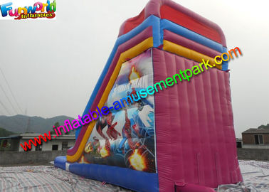 Spiderman Outdoor Inflatable Water Slides 0.55mm PVC Tarpaulin Waterproof