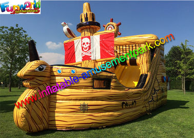 0.55mm Pvc Giant Inflatable Pirate Slide Cute Clown Attractive Inflatable Boat For Kids