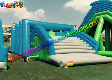 PVC Tarpaulin Inflatables Obstacle Course , Inflatable Running Obstacles