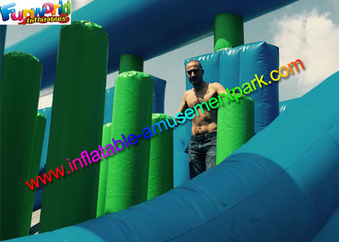 PVC Tarpaulin Inflatables Obstacle Course , Inflatable Running Obstacles