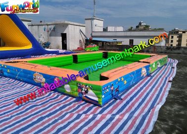 Double Stitch Inflatable Games Rentals Snooker Field With Full Printing