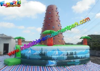 Customized Inflatable Climbing Wall , inflatable rock wall With Jungle