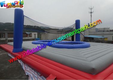 Popular Inflatable Bossaball Court / Volleyball Court Interactive Outdoor Games