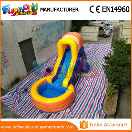 Kids / Adults Wet Outdoor Inflatable Water Slides Waterproof With Blower