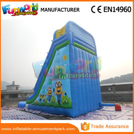 Durable Minion Outdoor Inflatable Water Slides Inflatable Bouncer Slide With Pool