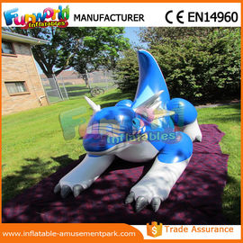 Blue Inflatable Cartoon Characters Advertising Inflatable Sea Dragon Shape