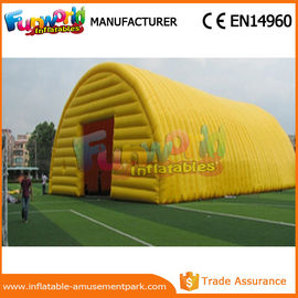 Yellow And Blue Tennis Field Inflatable Party Tent / Air Cover Inflatable Tennis Court Enclosure