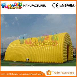 Yellow And Blue Tennis Field Inflatable Party Tent / Air Cover Inflatable Tennis Court Enclosure