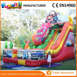 Colorful 0.55mm PVC Car shape Giant Inflatable Water Slide 1 Year Warranty