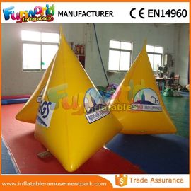 Commercial Floating Inflatable Pyramid Water Buoy Yellow Inflatable Marker Buoy