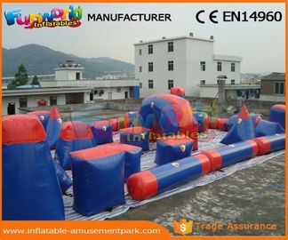 0.6MM PVC Tarpaulin Inflatable Paintball Arena For Bunker Red And Blue Paintball Bunker Field