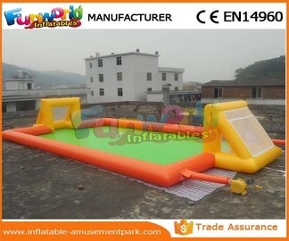 Commercial Inflatable Sports Games Football Soccer Pitch Inflatable Soap Football Field