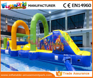 0.55 MM PVC Tarpaulin Inflatable Water Toys / Inflatable Obstacle Course For Water Park