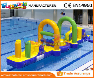 0.55 MM PVC Tarpaulin Inflatable Water Toys / Inflatable Obstacle Course For Water Park