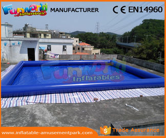 0.9mm PVC Tarpaulin Inflatable Water Pools Blue Water Blow Up Pool Custom Logo