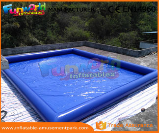 0.9mm PVC Tarpaulin Inflatable Water Pools Blue Water Blow Up Pool Custom Logo