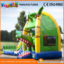 Combo Crocodile Bounce House Jumpers Inflatable Bouncy Slide For Kids / Adults