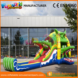 Combo Crocodile Bounce House Jumpers Inflatable Bouncy Slide For Kids / Adults