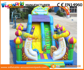 Fun City Giant Amusement Park Commercial Bouncy Castles 0.55 MM PVC Tarpaulin