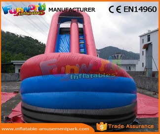 CE Inflatable Wet Slide Grey 0.55MM PVC Tarpaulin Inflatable Slide With Pool