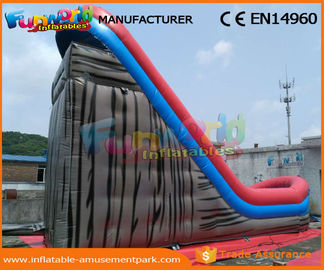 CE Inflatable Wet Slide Grey 0.55MM PVC Tarpaulin Inflatable Slide With Pool