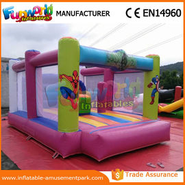 EN71 Large Spiderman Inflatable Kids Bouncy Castles With One Year Warranty