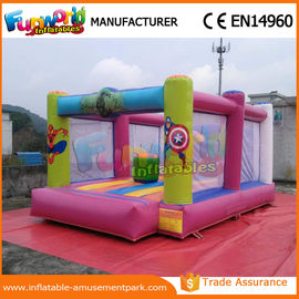 EN71 Large Spiderman Inflatable Kids Bouncy Castles With One Year Warranty