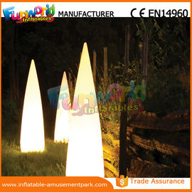 3m Height Oxford Inflatable LED Lighting Cone For Event / Party Decoration