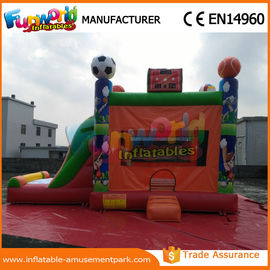 Commercial PVC Football Inflatable Bouncer Slide , toddler bounce house