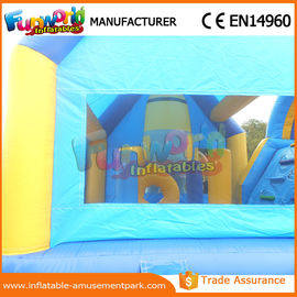 Durable Inflatable Spongebob Combo bounce house with slide / Inflatable Combo Units